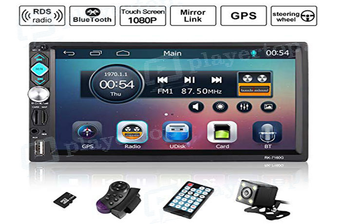 Autoradio Bluetooth 1 DIN,Android Téléphone Mirror Link,Auto Audio  -MP3-SD-USB Lecteur Multimédia Kit Main Libre Radio FM Stér[121] -  Cdiscount Auto